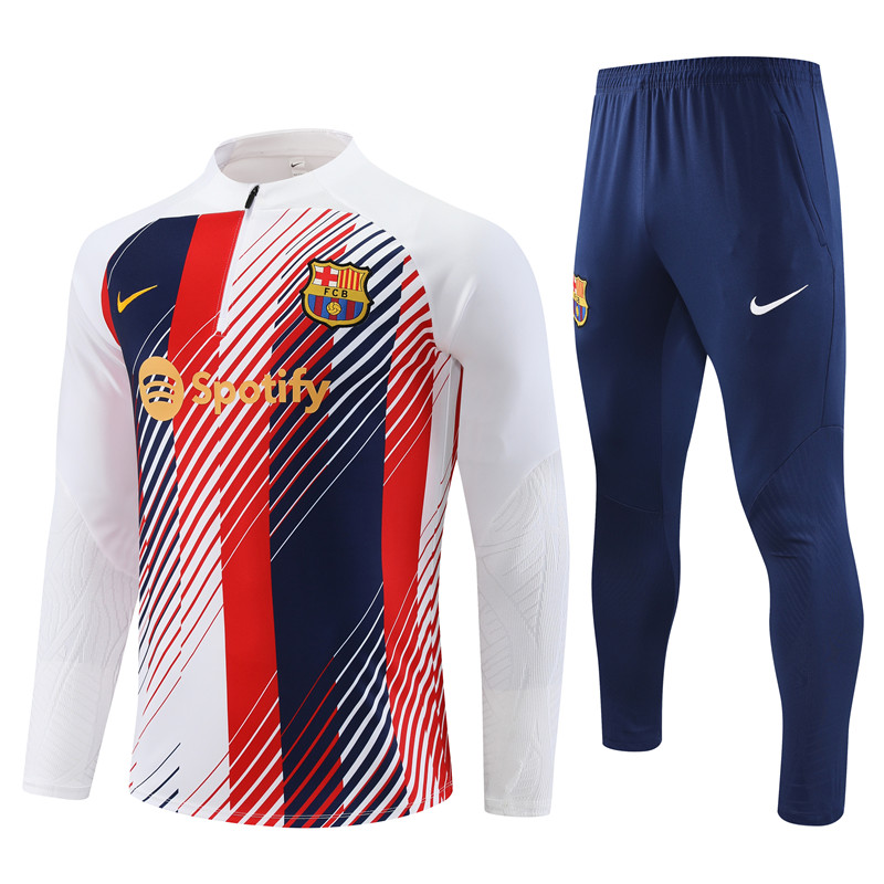 Barcelona 23-24 Kids Long Sleeve Training Set White Camouflage